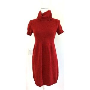 Banana Republic Wool Blend Turtleneck Mini Dress Acadamia Women's Size Small